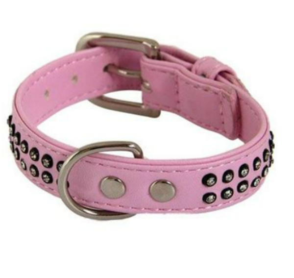 Collier chien Glamorous chien Rose 30 cm