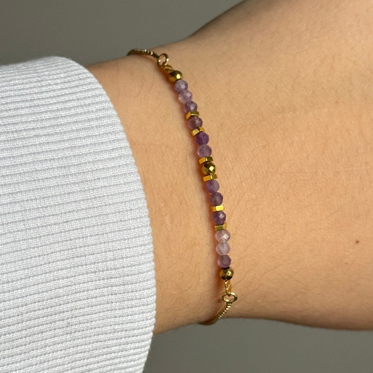 Amethist Original Goldplated Armband