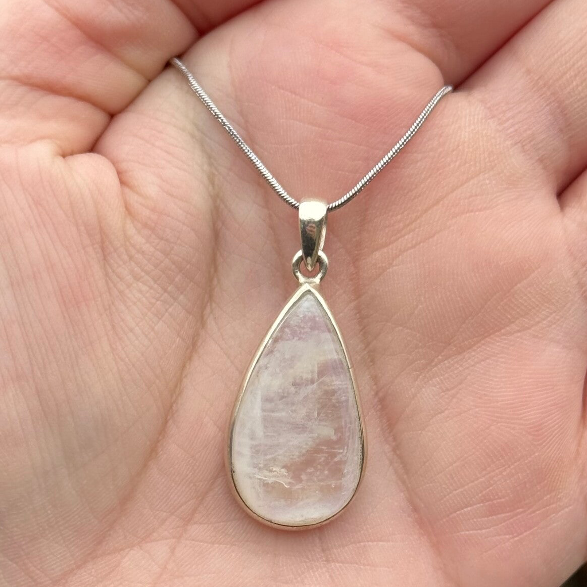 Maansteen Hanger met Flash - 925 Zilver