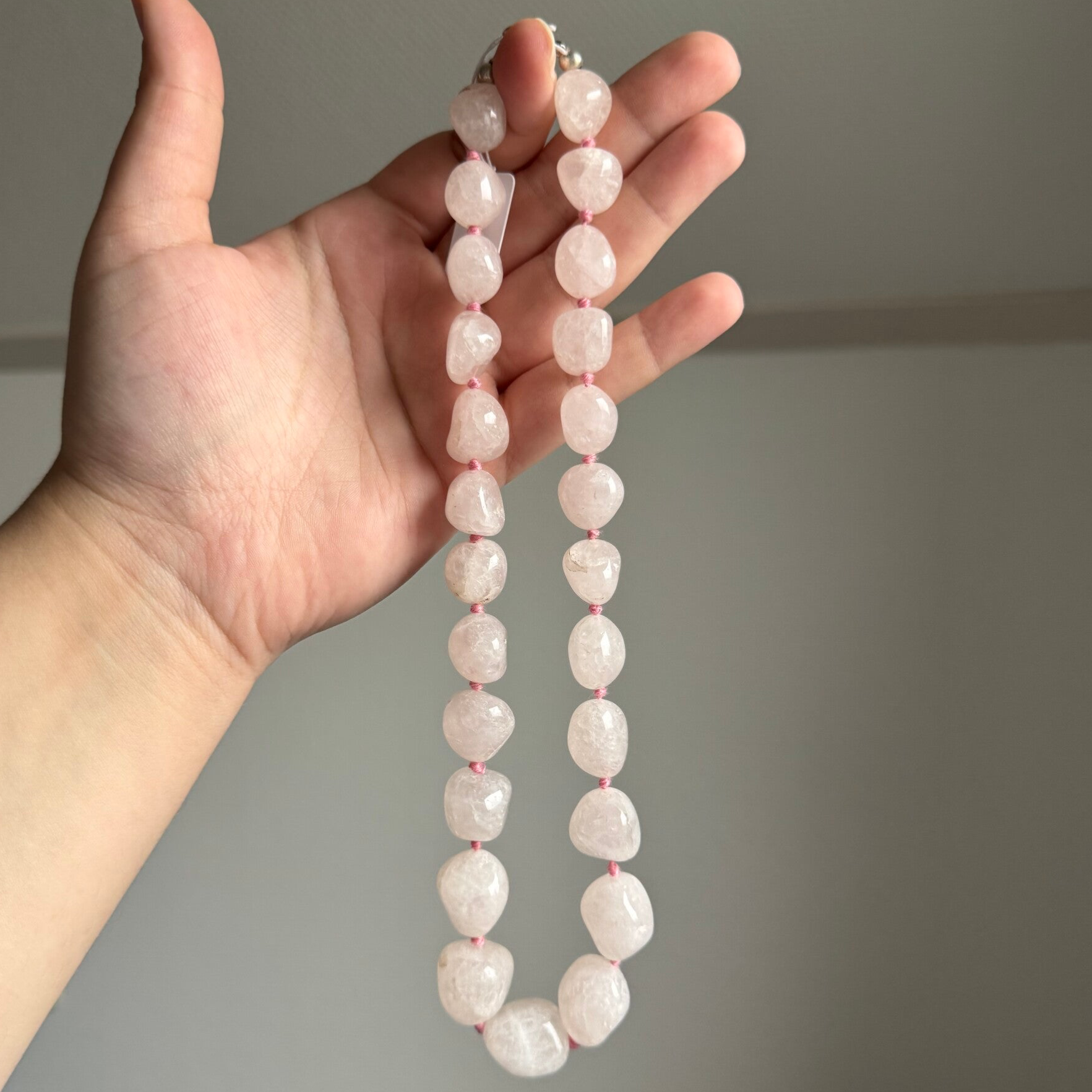 Freeform Ketting Rozenkwarts