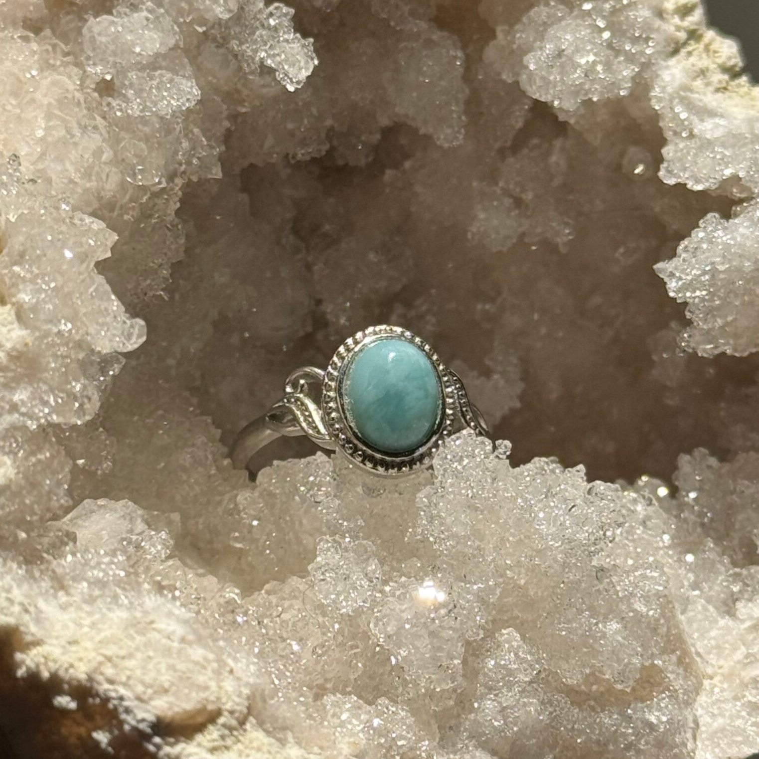 Larimar Ring - Verstelbaar