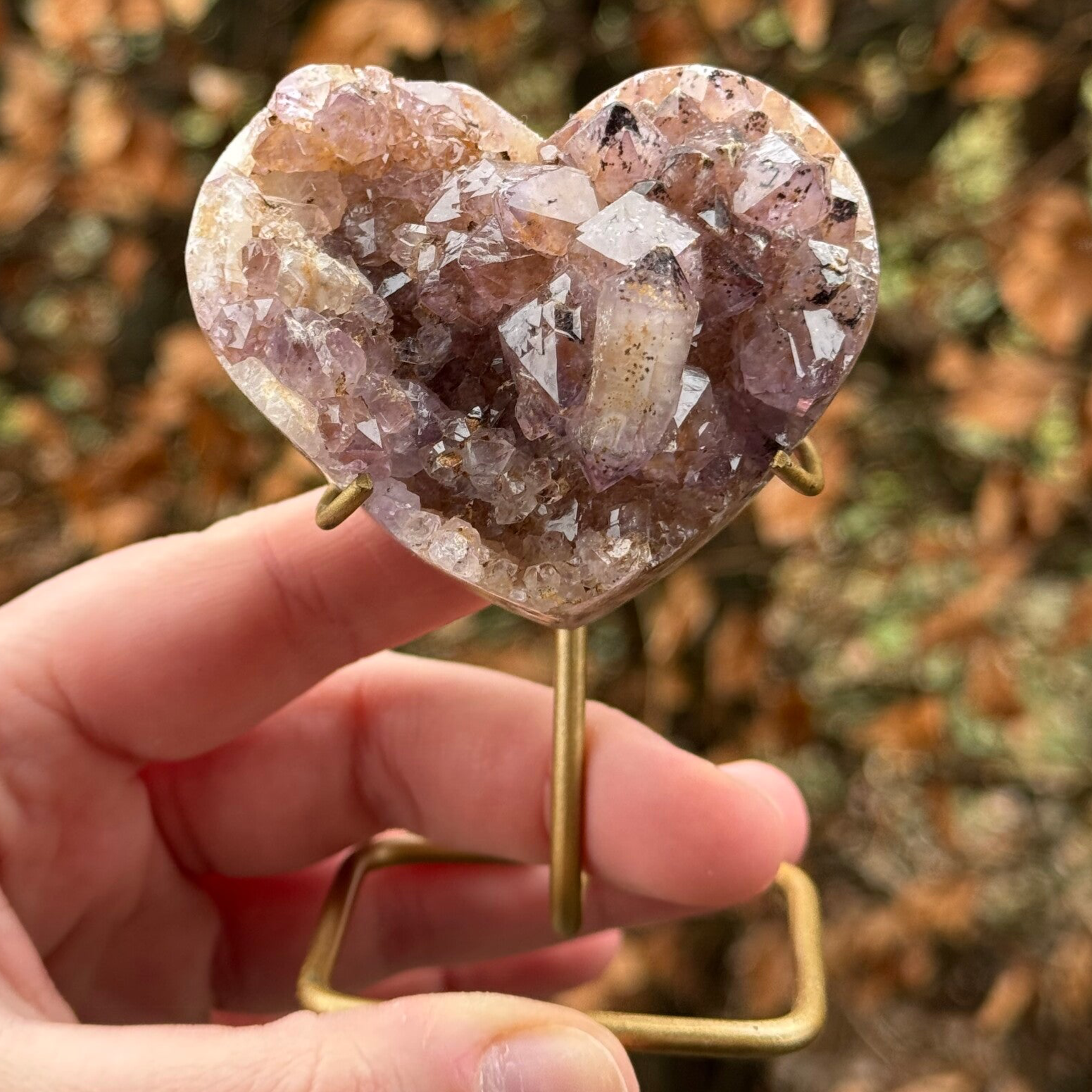 Amethist Hart met Dubbeleinder Kristal
