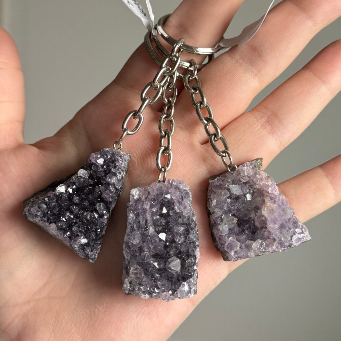 Sleutelhanger Amethist Ruw