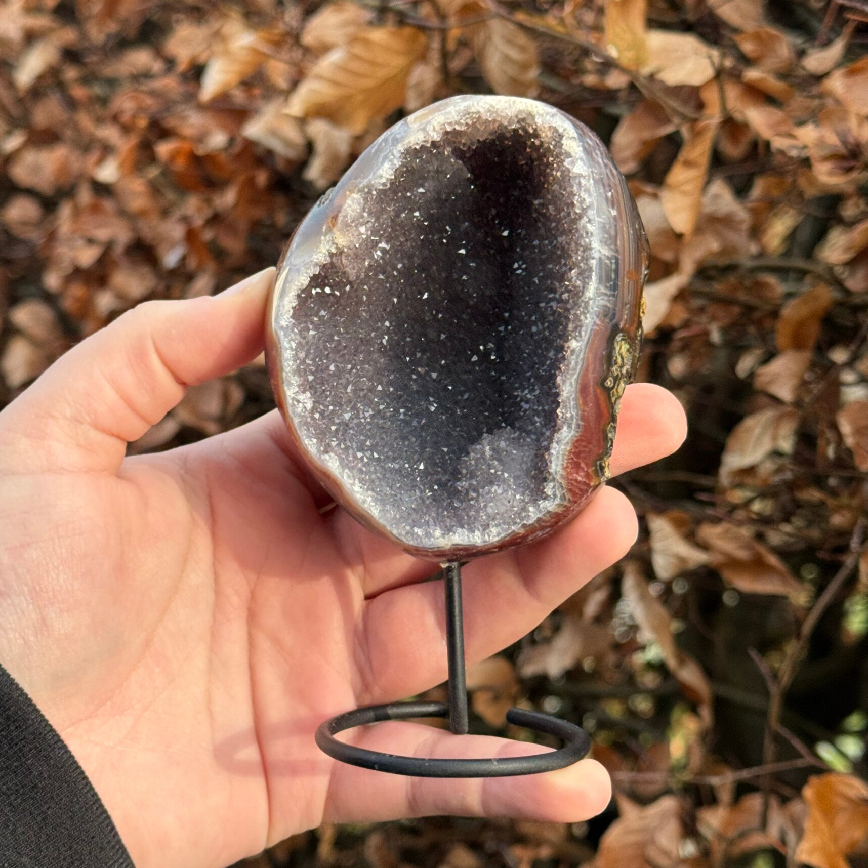 Amethist met Agaat op Pin