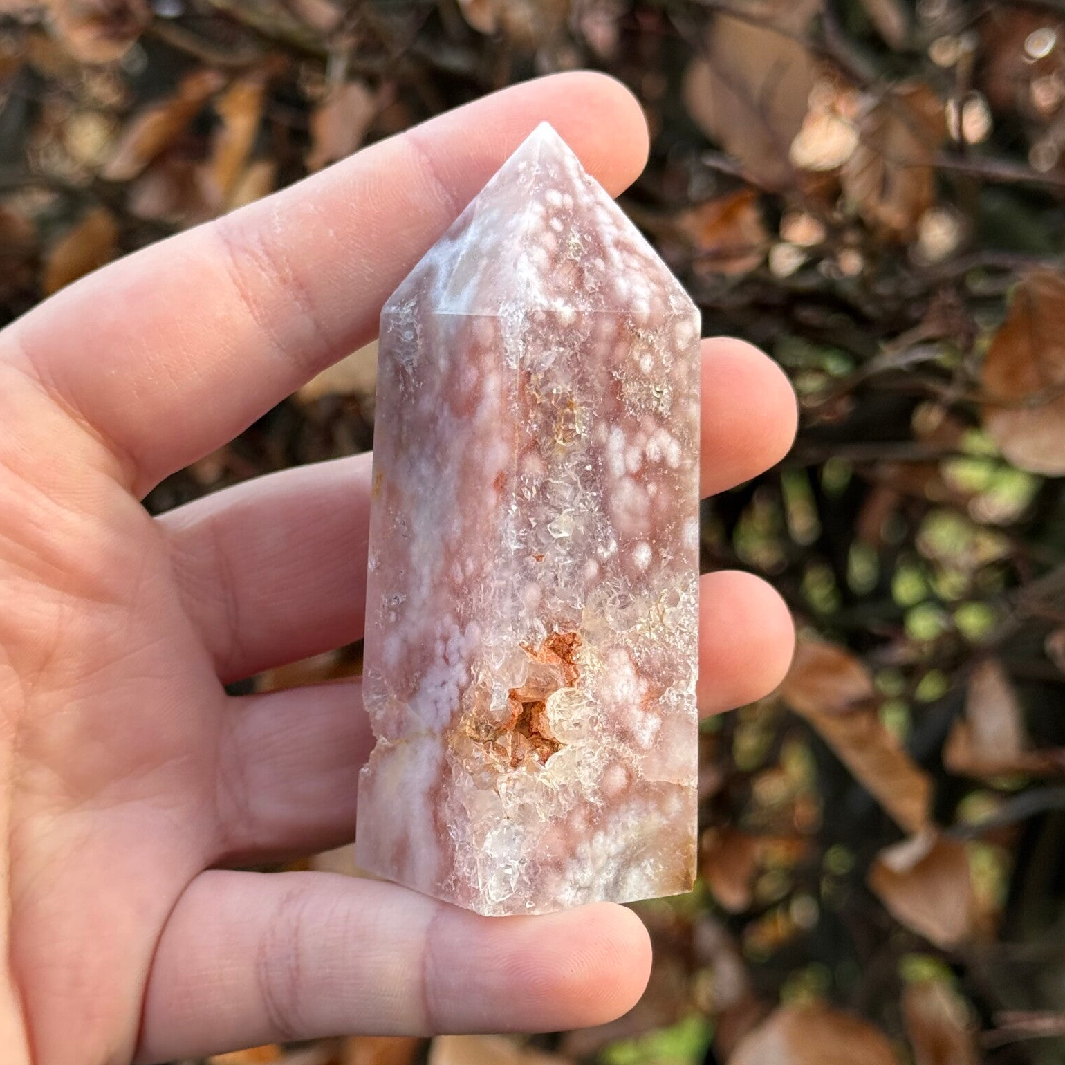 Unieke Roze Chalcedoon Punt