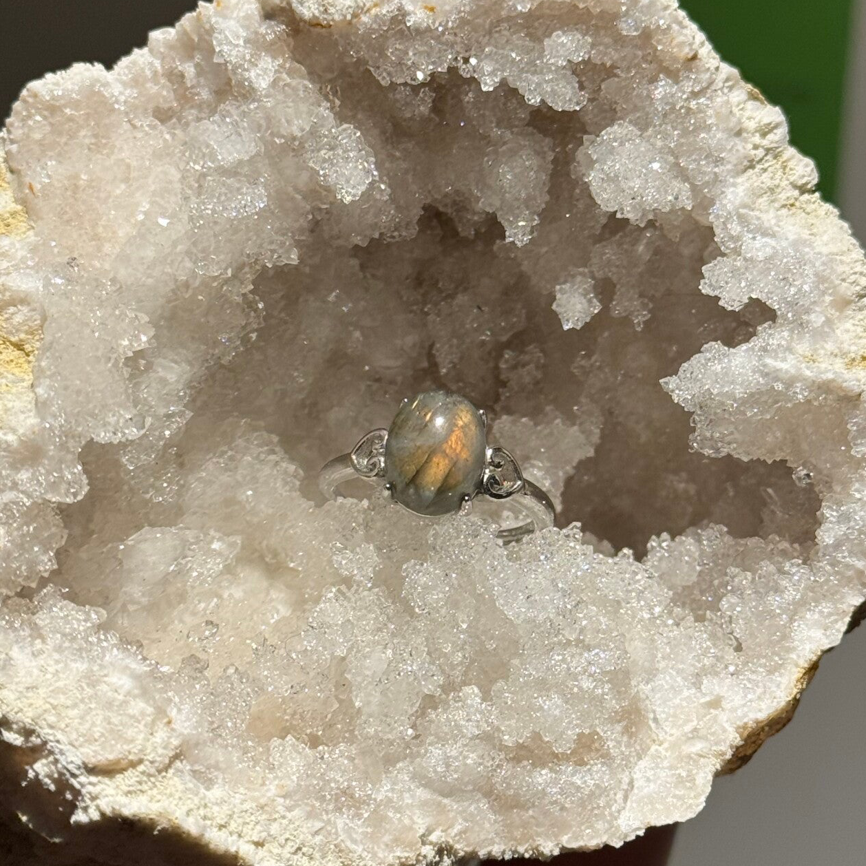 Labradoriet Ring - Verstelbaar