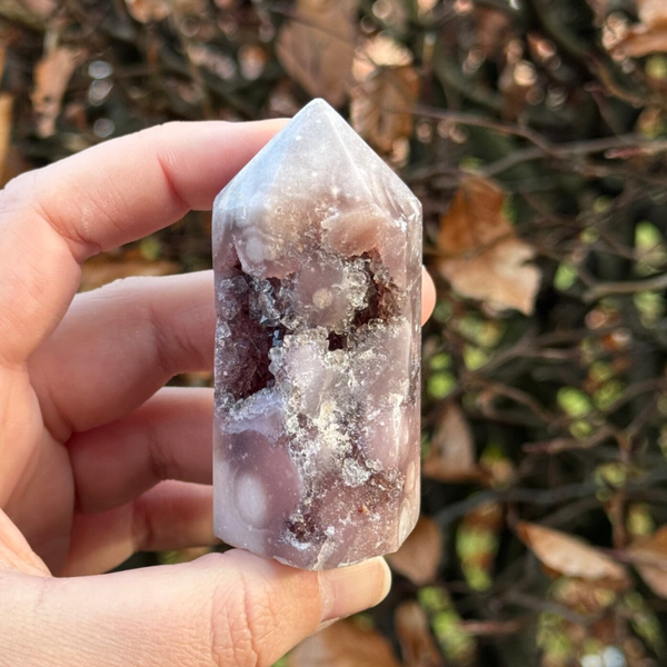 Druzy Roze Chalcedoon Punt