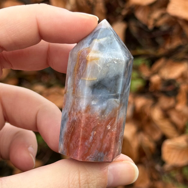 Paarse Chalcedoon Punt - #4