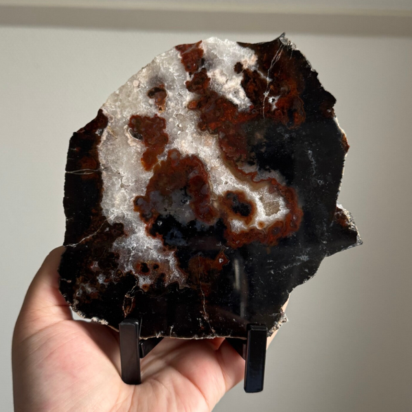 Rode Jaspis Schijf op Standaard #RJS2