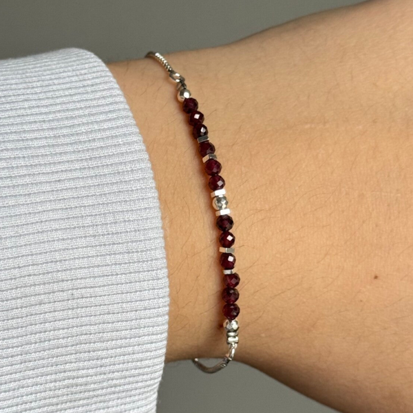 Granaat Original Palladium Armband