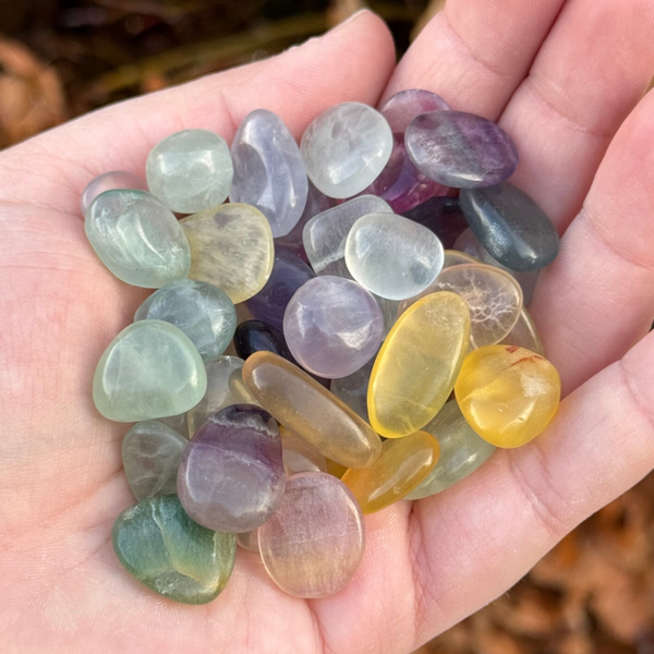 Mini Fluoriet Trommelsteentje