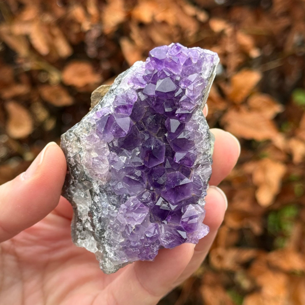 Amethist Cluster met Calciet - #A4