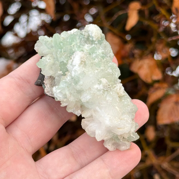 Groene Apofyliet met Stilbiet Cluster - #IM8