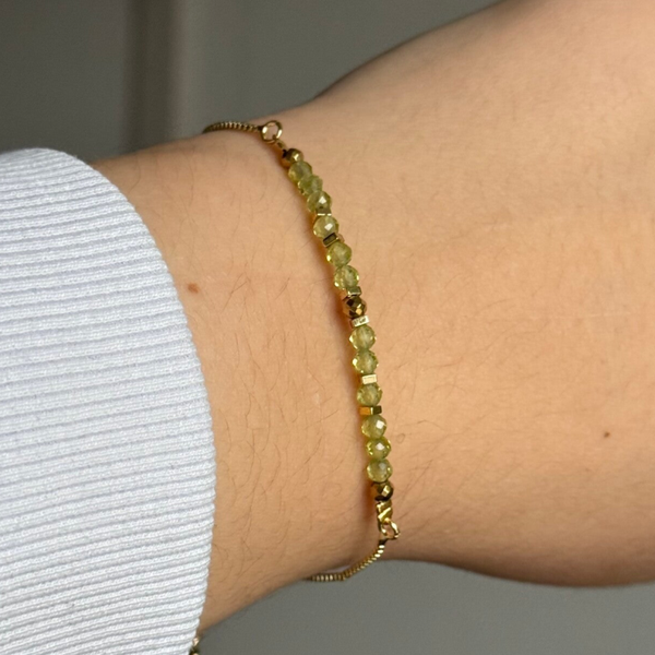 Peridoot Original Goldplated Armband