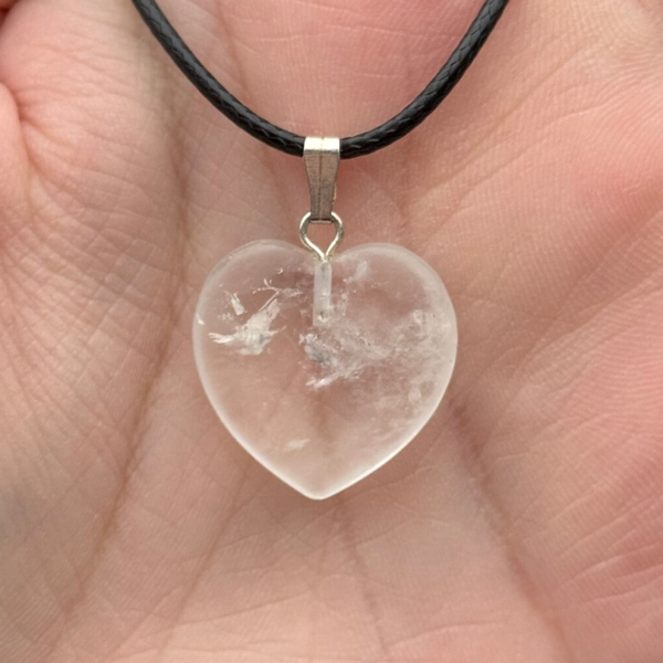 Bergkristal Hartjes Hanger