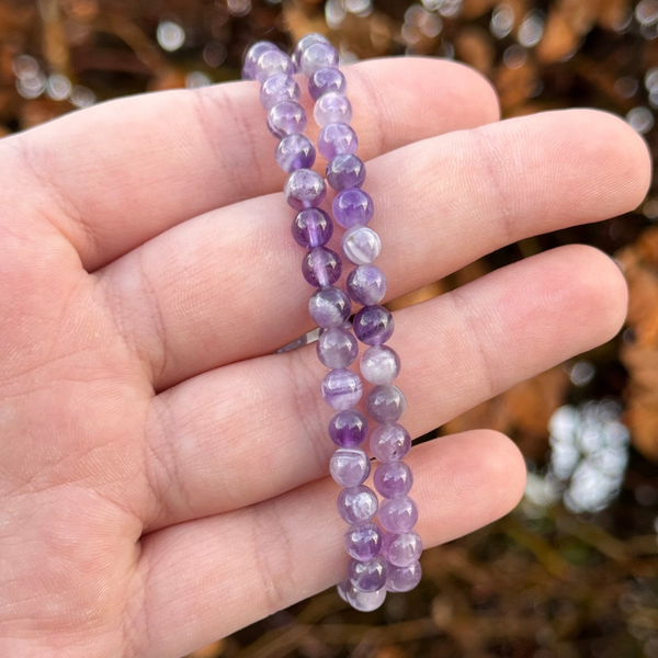 Chevron Amethist Armband - 6MM
