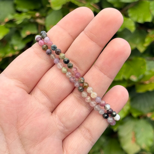Gefacetteerde Toermalijn Mix Armband - 4MM