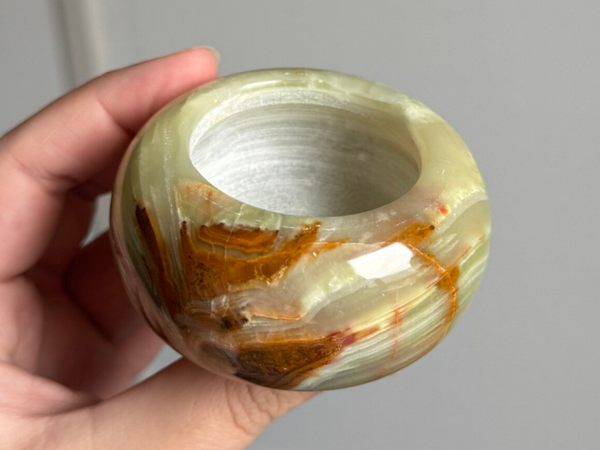 Groene Onyx Waxinelichtjehouder - #JW1