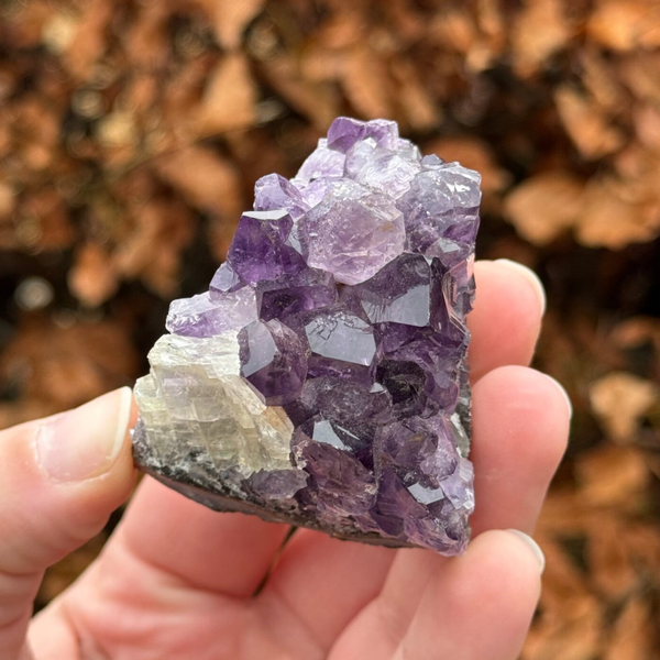 Amethist Cluster met Calciet - #A18