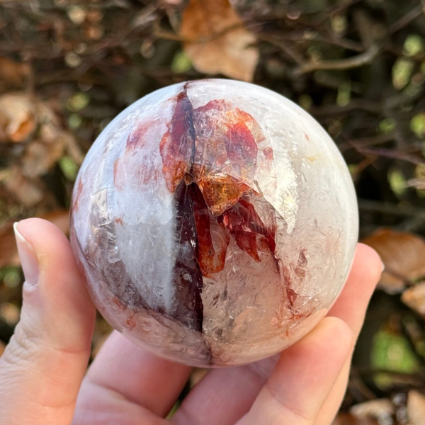 Unieke Red Healer Bol 68mm - Hematoïde Kwarts