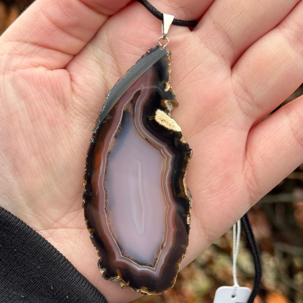 Agaat Schijf Hanger - #3