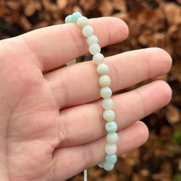 Gefaceteerde Amazoniet Armband - 6MM