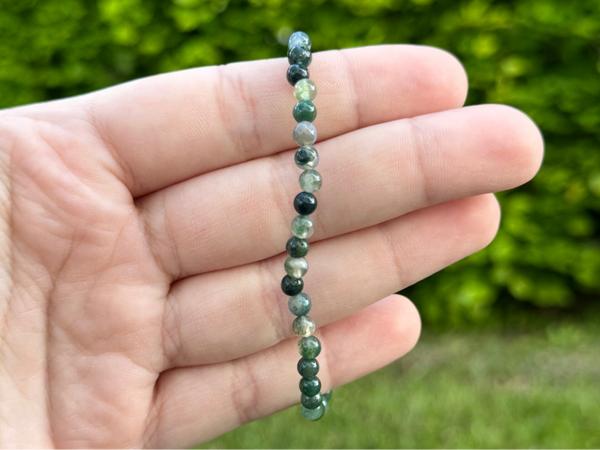 Kogelarmband Mosagaat - 4mm