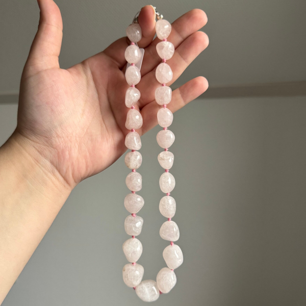 Freeform Ketting Rozenkwarts