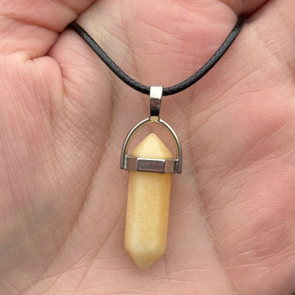 Gele Calciet Dubbeleinder Hanger