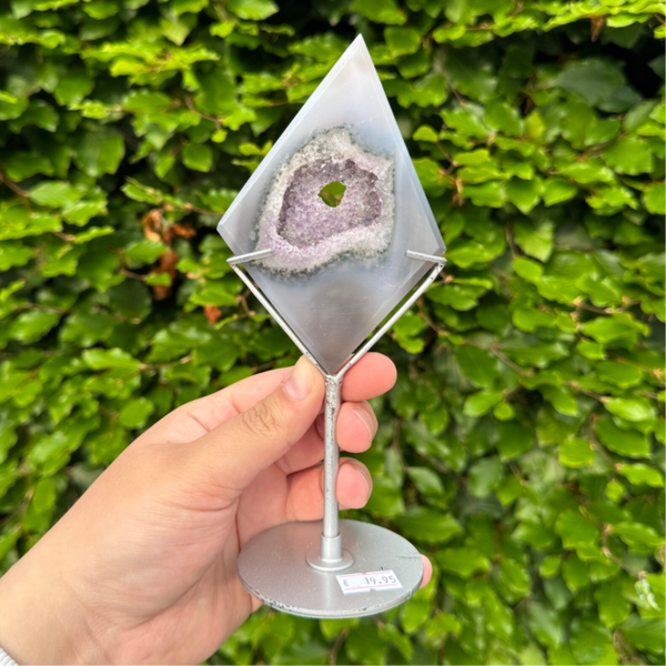 Amethist met Agaat Diamant op Standaard