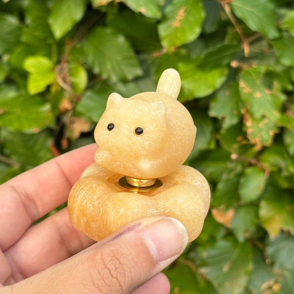 Gele Calciet ‘Fidget Toy’ Rondraaiende Kat