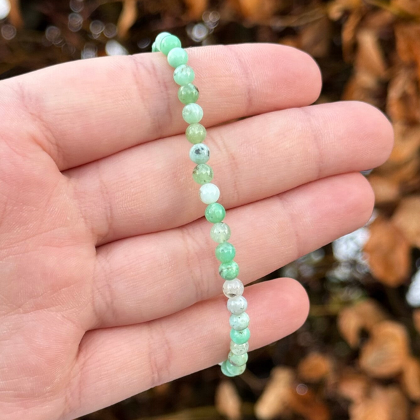 Chrysopraas Armband - 4MM