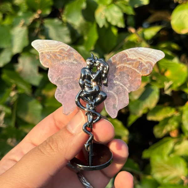 Butterfly of love van amethist met agaat