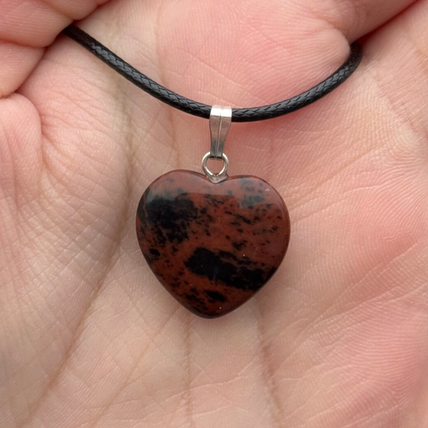 mahonie Obsidiaan Hartjes Hanger