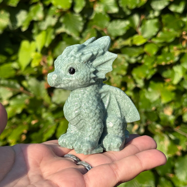 Drakenbeeldje van Groene Aventurijn - kies zelf welke!