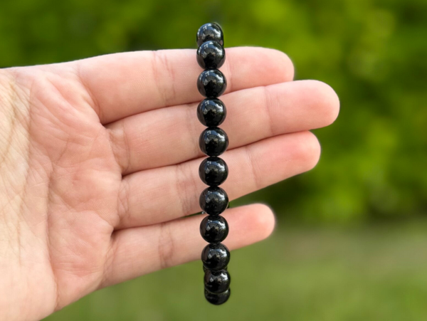 Kogelarmband Zwarte Obsidiaan - 10mm
