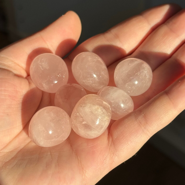 Ronde Rozenkwarts Trommelsteen