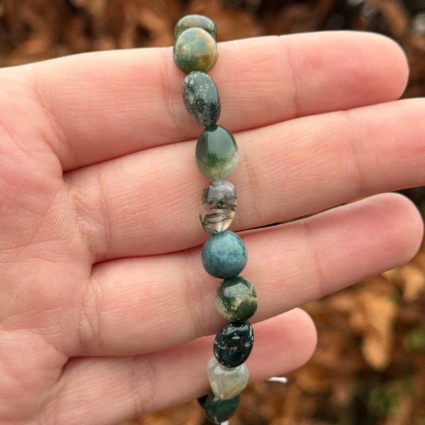 Mosagaat Armband - Trommelsteen