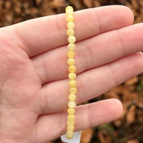 Gele Calciet Armband - 4MM