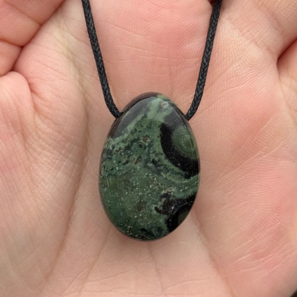 Kambaba Jaspis Doorboorde Hanger