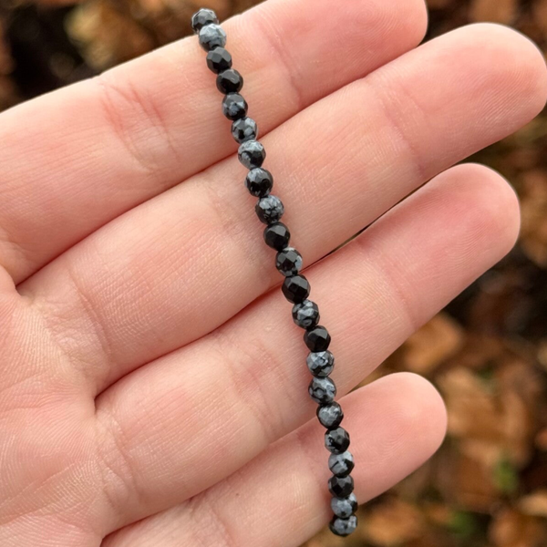 Sneeuwvlok Obsidiaan Armband - Facet4MM