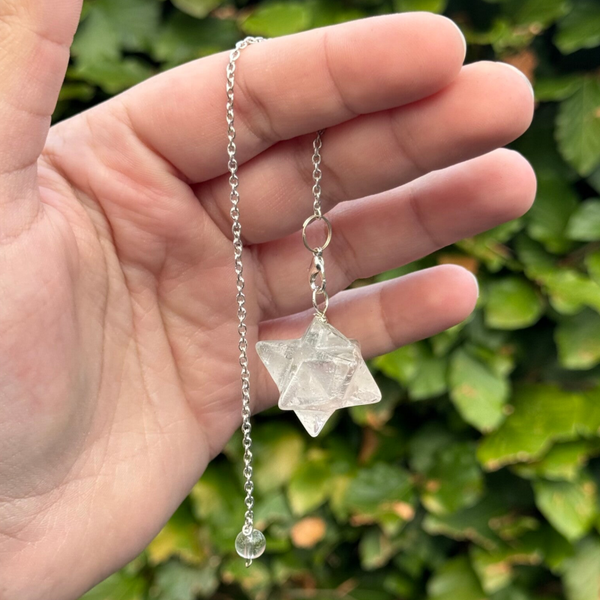 Merkaba Pendel van Bergkristal
