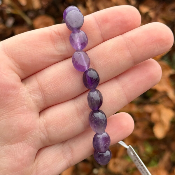 Amethist Armband - Trommelsteen