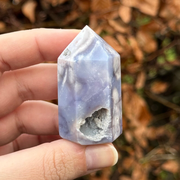 Paarse Chalcedoon Punt - #7