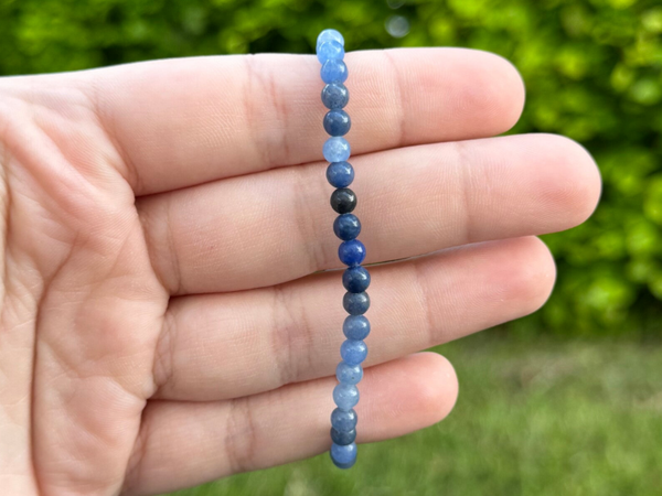 Kogelarmband Blauwe Aventurijn - 4mm