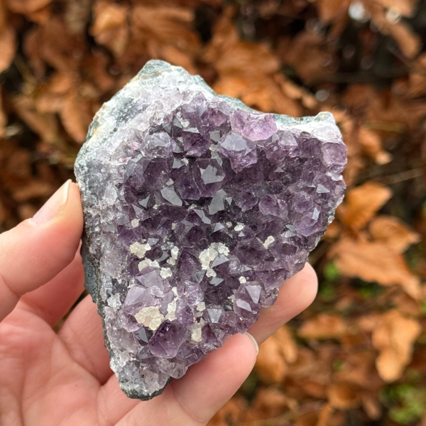 Amethist Cluster met Calciet - #A2