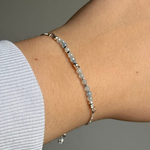 Aquamarijn Original Palladium Armband