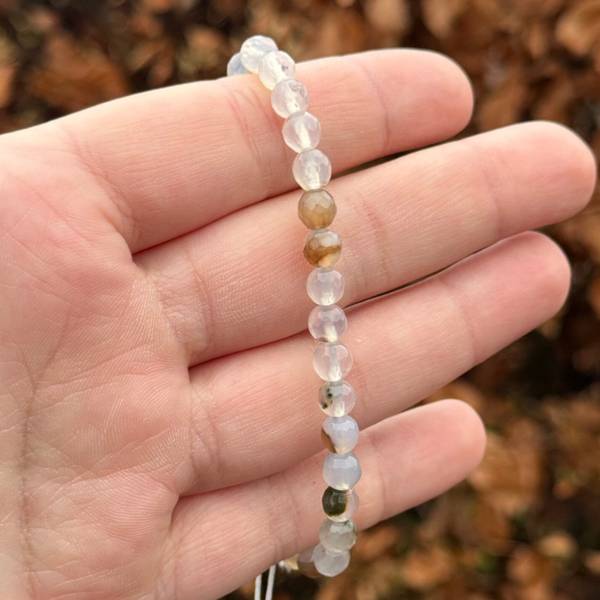 Gefaceteerde Dendriet Agaat Armband - 6MM