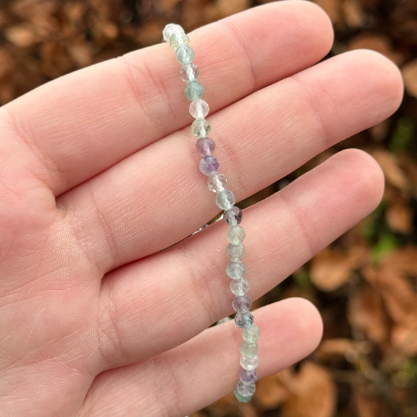 Gefaceteerde Fluoriet Armband - 4MM