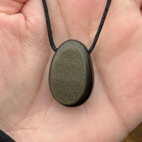 Goud Obsidiaan Doorboorde Hanger